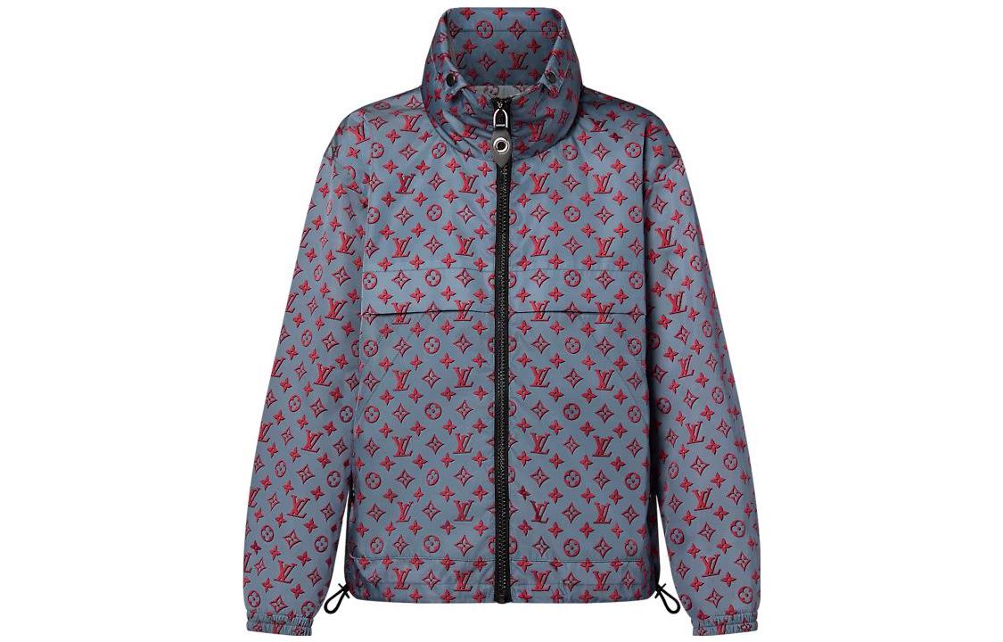 

LOUIS VUITTON Облегченная парка с 3D монограммой, Gray Blue