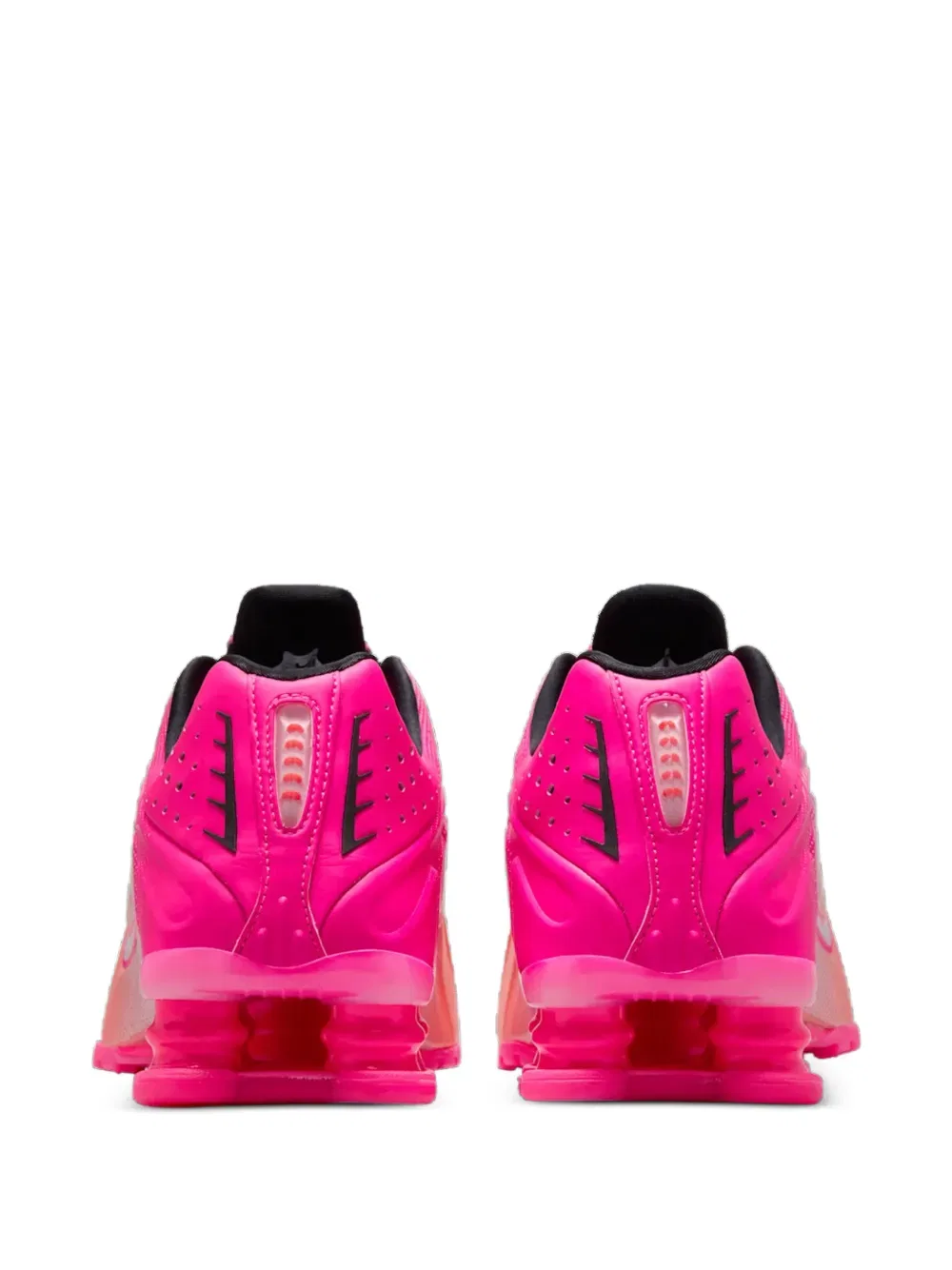 Перфорированные кроссовки Shox r4 ab Nike, розовый — фото 3