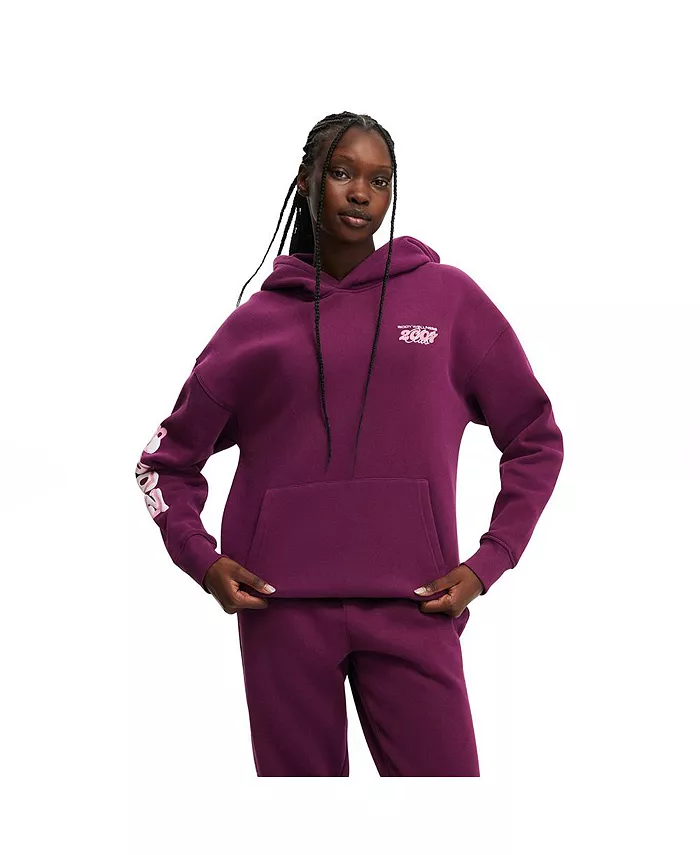 

Женская толстовка Active Plush Premium Graphic Hoodie COTTON ON, фиолетовый