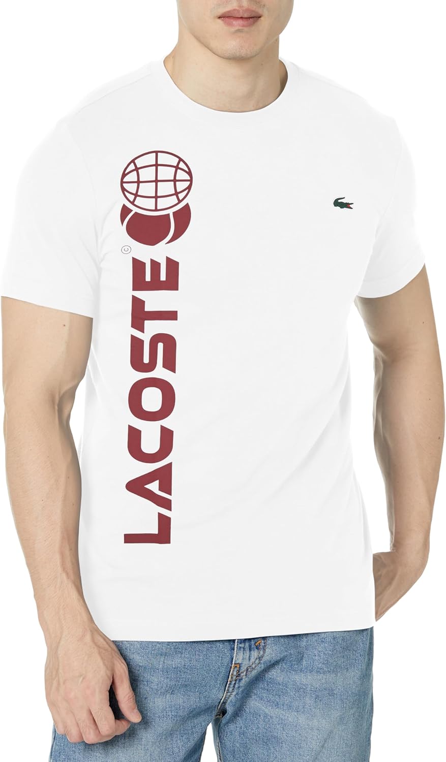

Мужская спортивная футболка Lacoste Tennis X Daniil Medvedev Regular Fit, White, Белый, Мужская спортивная футболка Lacoste Tennis X Daniil Medvedev Regular Fit, White