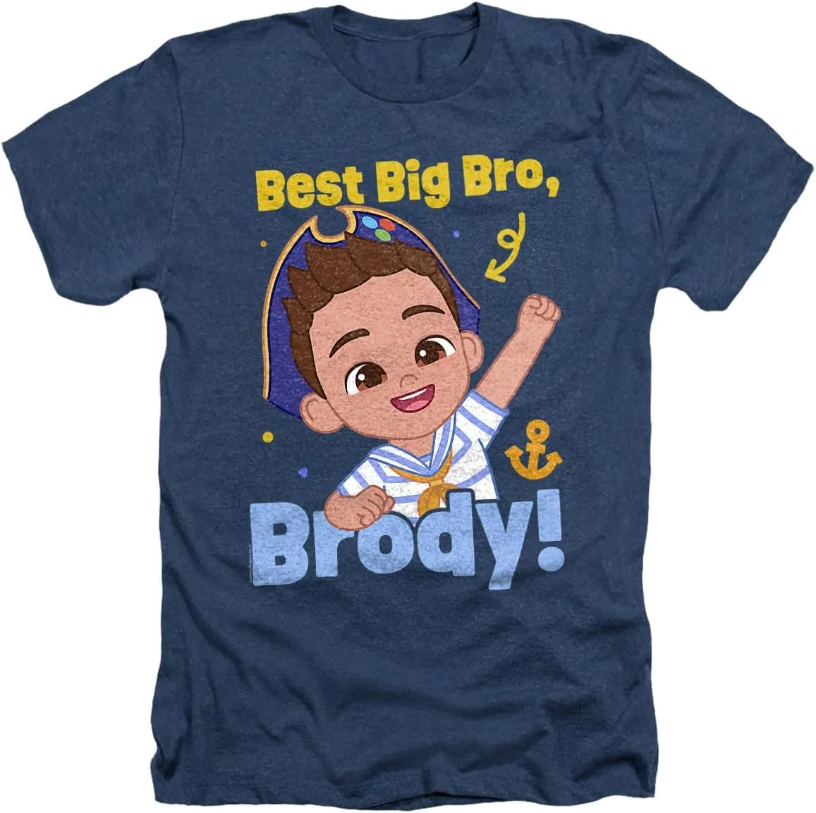 

Футболка Bebefinn Best Big Bro Brody Unisex Adult Heather Popfunk
