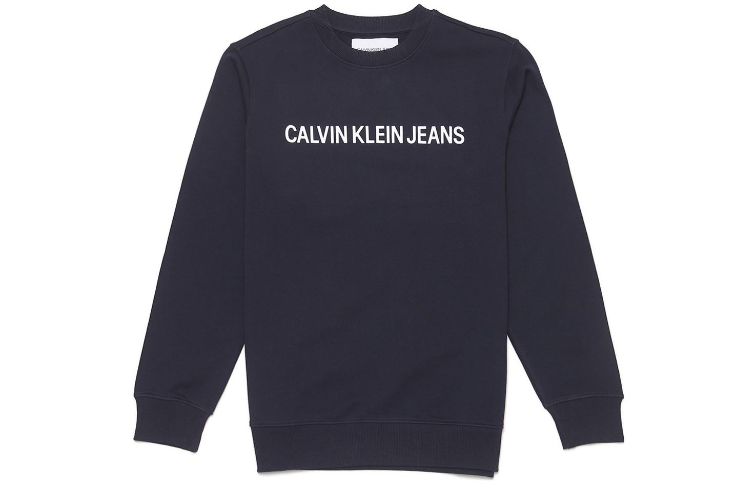 Calvin Klein Свитшот мужской синий с круглым вырезом Moderate Regular — фото 3