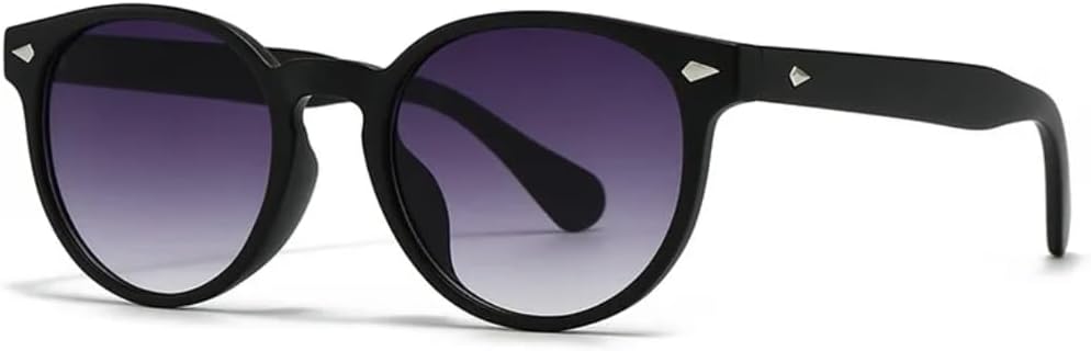 

Модные круглые солнцезащитные очки для мужчин с защитой от УФ-излучения UV400, ретро-очки с заклепками, модные желтые солнцезащитные очки с защитой от УФ-излучения UV400 SZVVBKK, C2 Black Gray