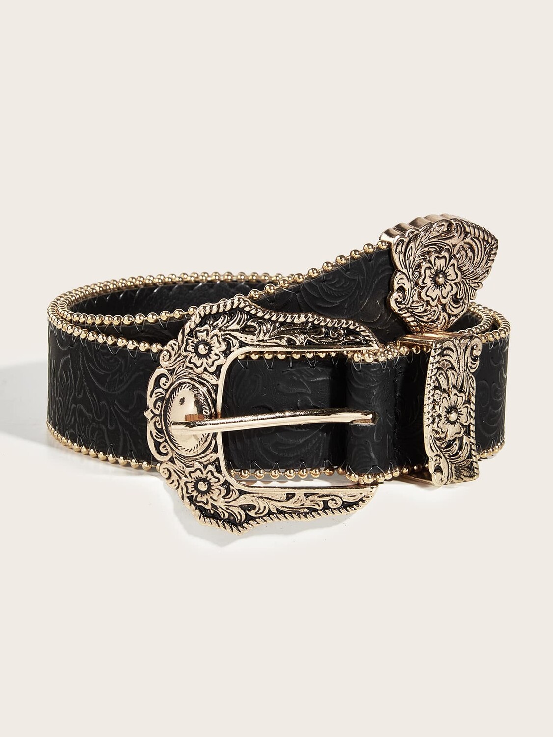 

Ремень Western Cowgirl из искусственной кожи, черный