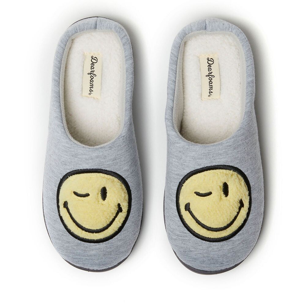 

Женские тапочки Dearfoams Smile Icon, цвет Light Heather Gray