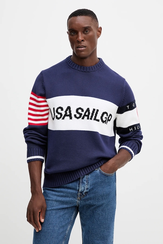 

Хлопковый свитер x SAIL GP Tommy Hilfiger, темно-синий