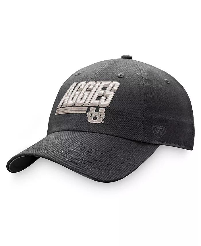 

Мужская темно-серая шляпа Utah State Aggies Slice Adjustable Hat Top of the World