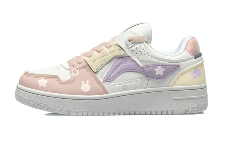 

Кроссовки LINING Skateboarding Shoes Women's Low-top White Purple Powder, белый