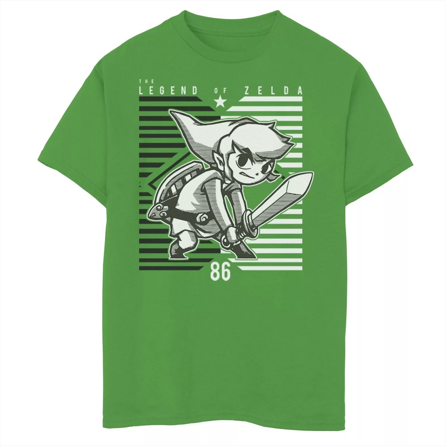 

Футболка с рисунком Nintendo Zelda The Legend Diamond & Stripes для мальчиков 8–20 лет Licensed Character