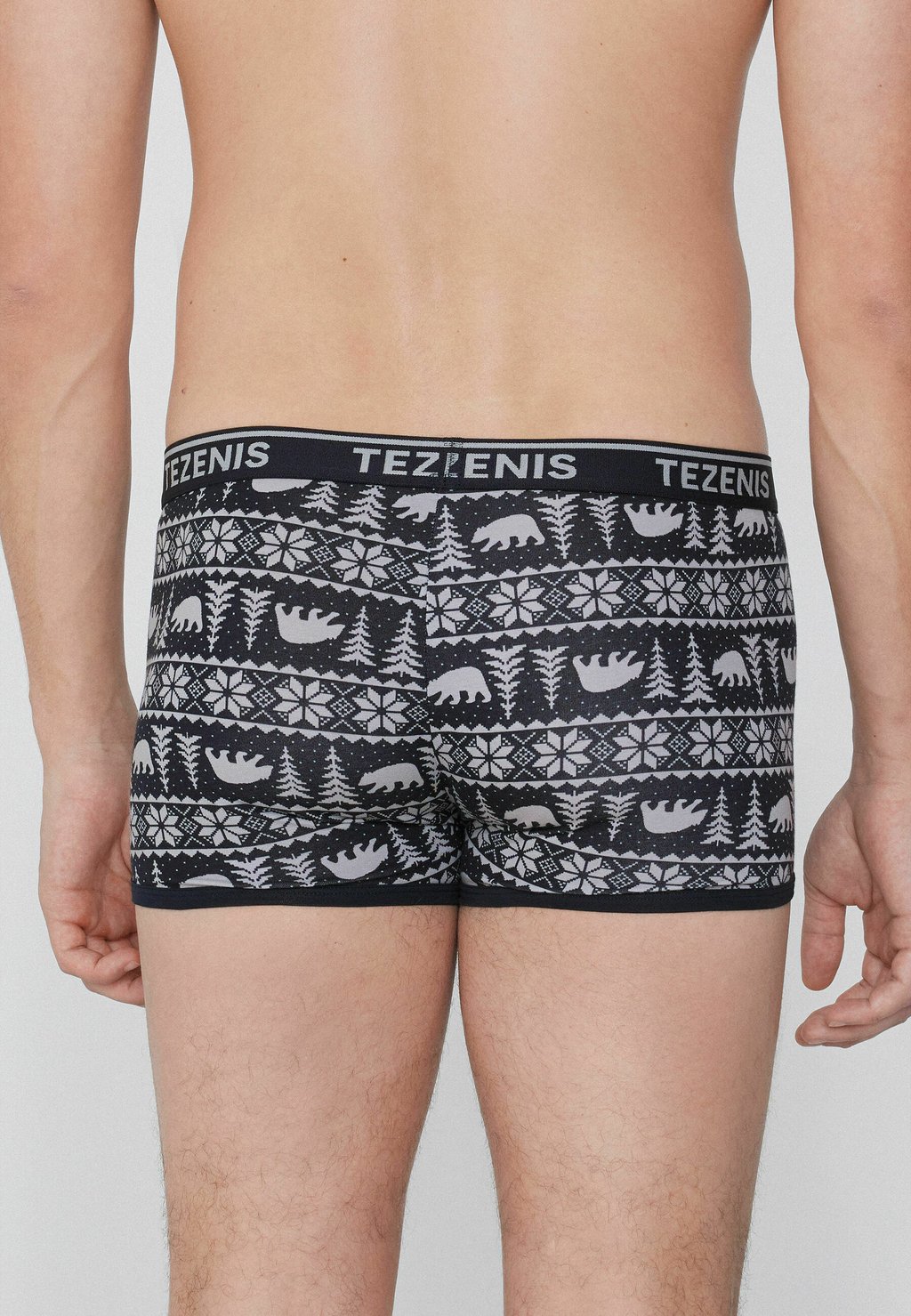

Трусы AUS BEDRUCKTER MIT KONTRASTFARBENEN KANTEN UND LOGO Tezenis, черный