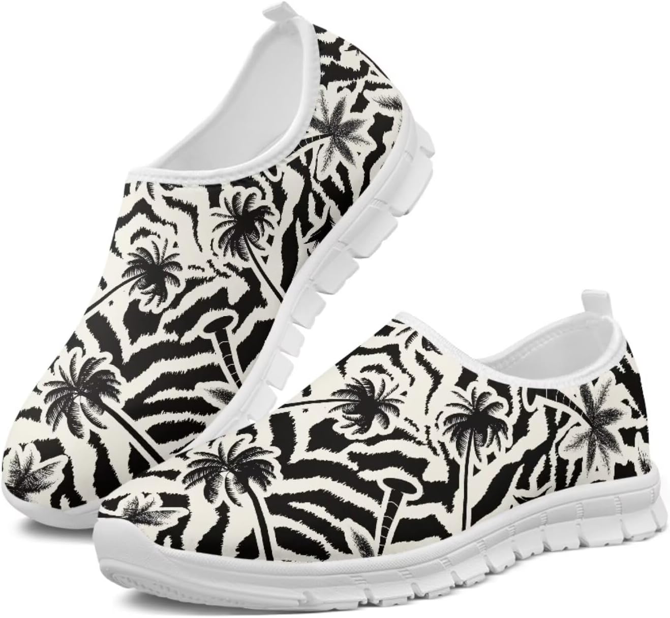 

Женские и мужские повседневные туфли с низким вырезом chaqlin, слипоны, широкие, мягкие, дышащие кроссовки для тенниса и тренировок, лоферы, Zebra Skin Hawaiian Palm