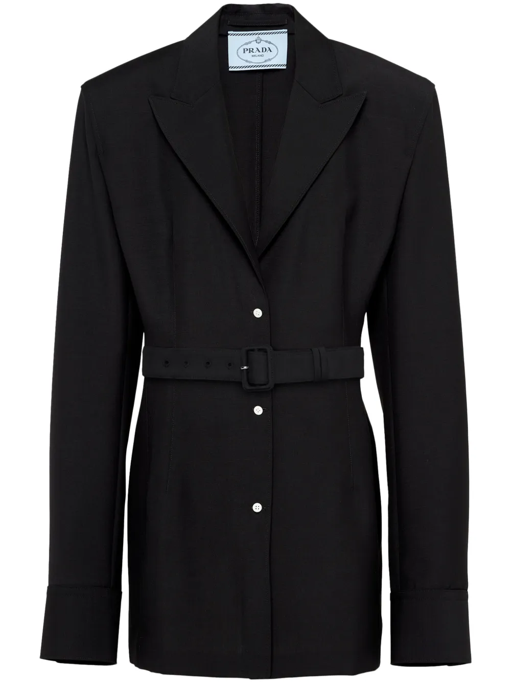 

Однобортный пиджак Prada, черный