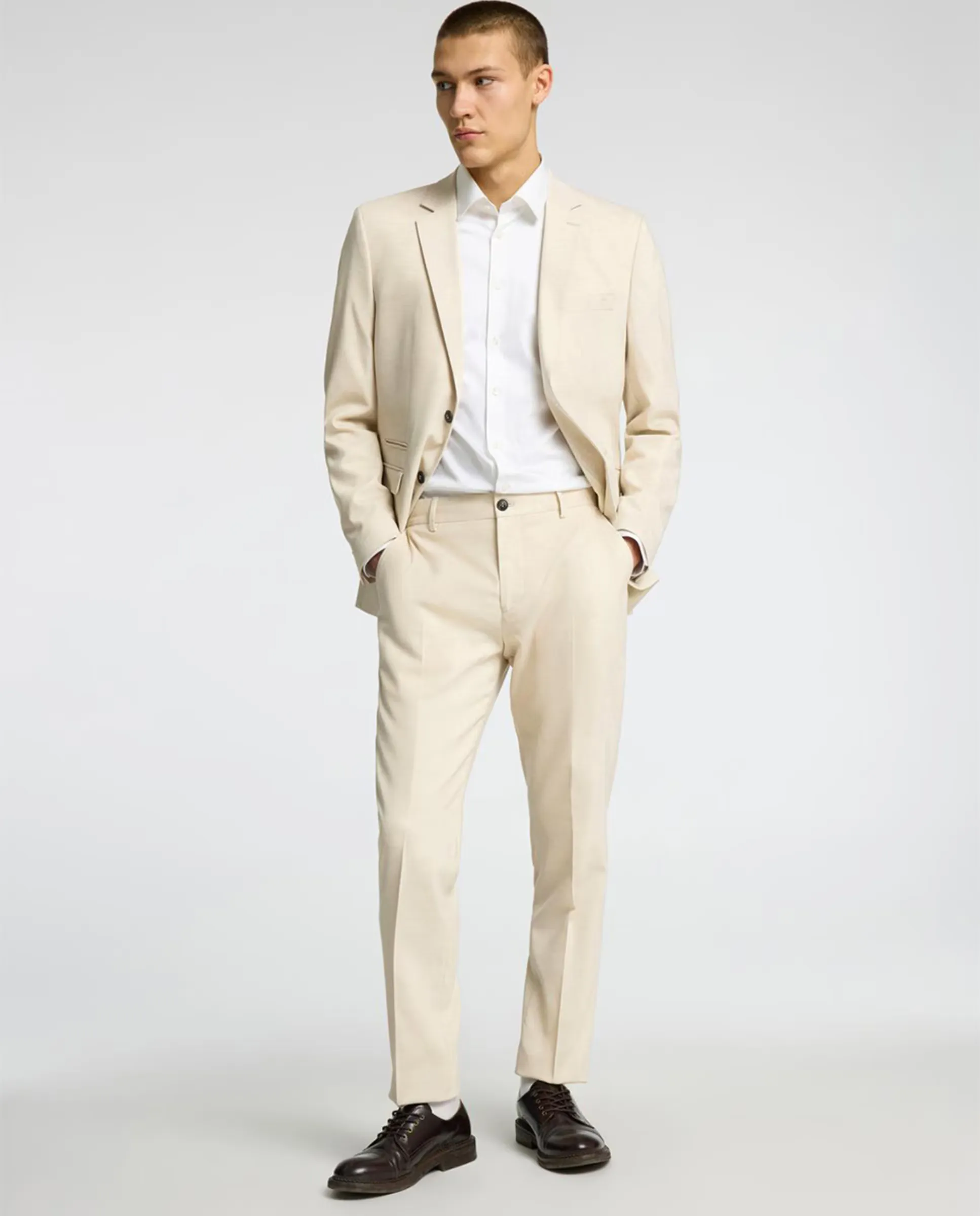 

Брюки мужские классические slim fit Selected, бежевый