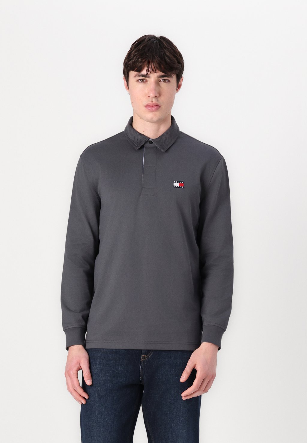 

Рубашка поло MIX RUGBY - Long sleeved top Tommy Jeans, антрацит