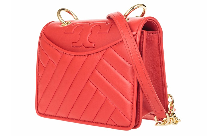 

TORY BURCH Бараний кожаный мини-рюкзак через плечо женский оранжево-красный