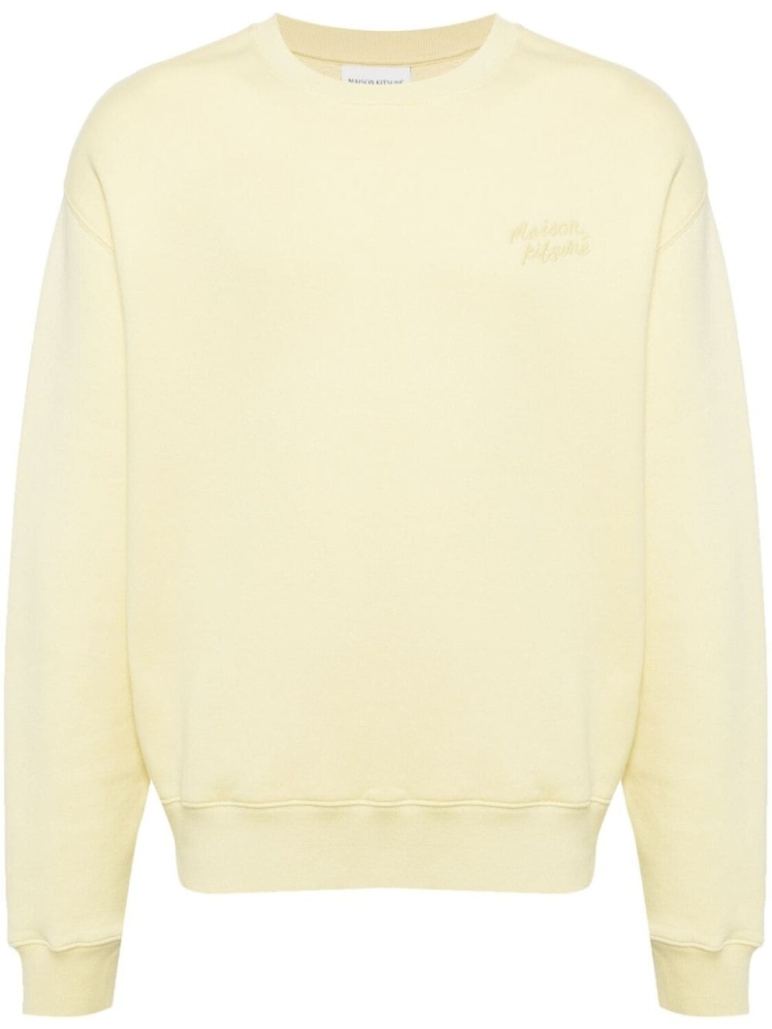 

Maison Kitsuné толстовка с вышитым логотипом, желтый