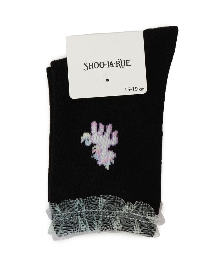 Тюлевые носки с единорогом и оборками Shoo・La・Rue, Black (019)