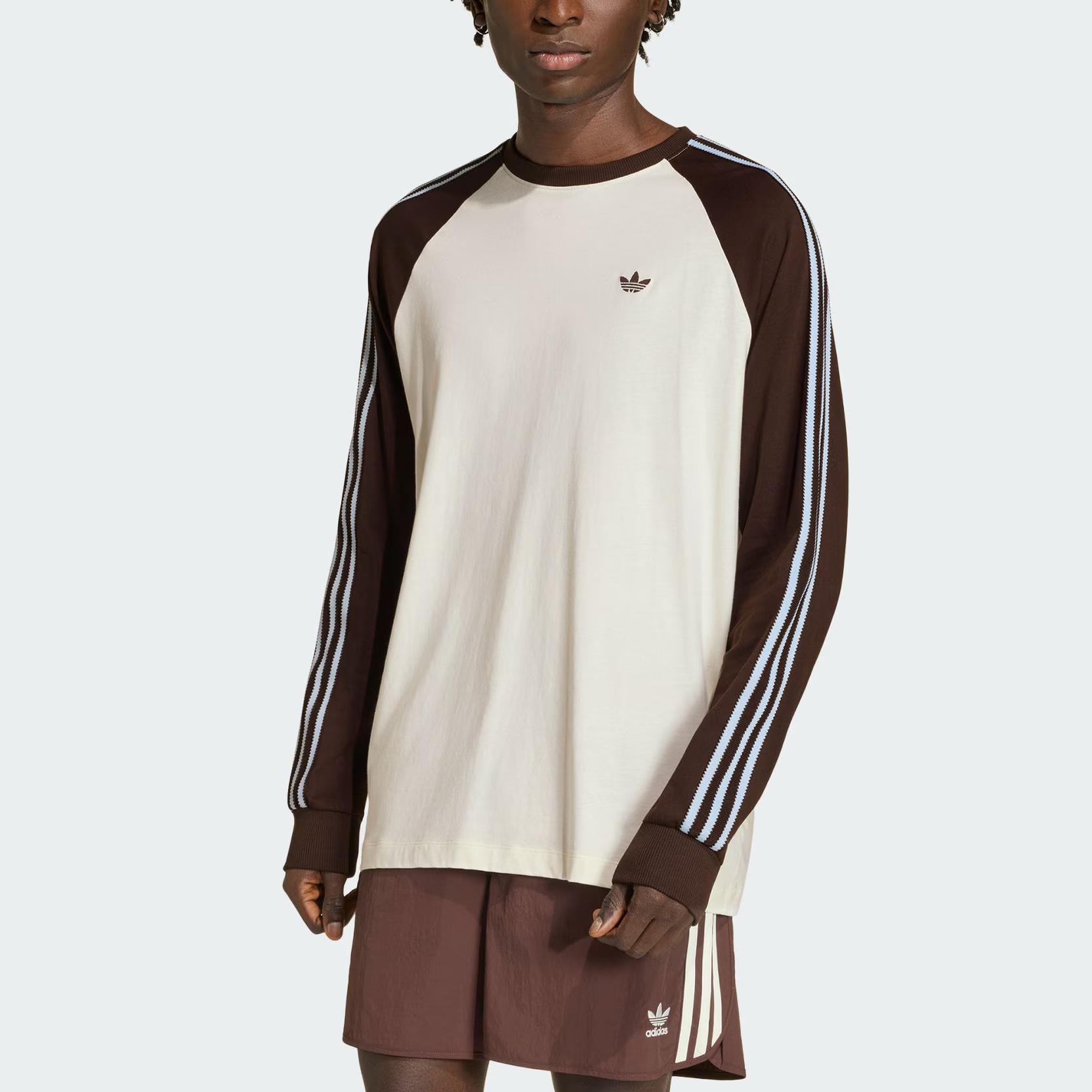 Футболка BC LS CALI мужская Adidas Originals, jade белый/aurora коричневый — фото 3