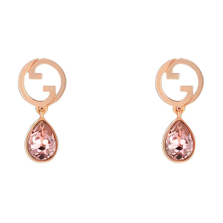

GUCCI Металлические, кристальные, жемчужные из смолы серьги Unisex Rose Gold