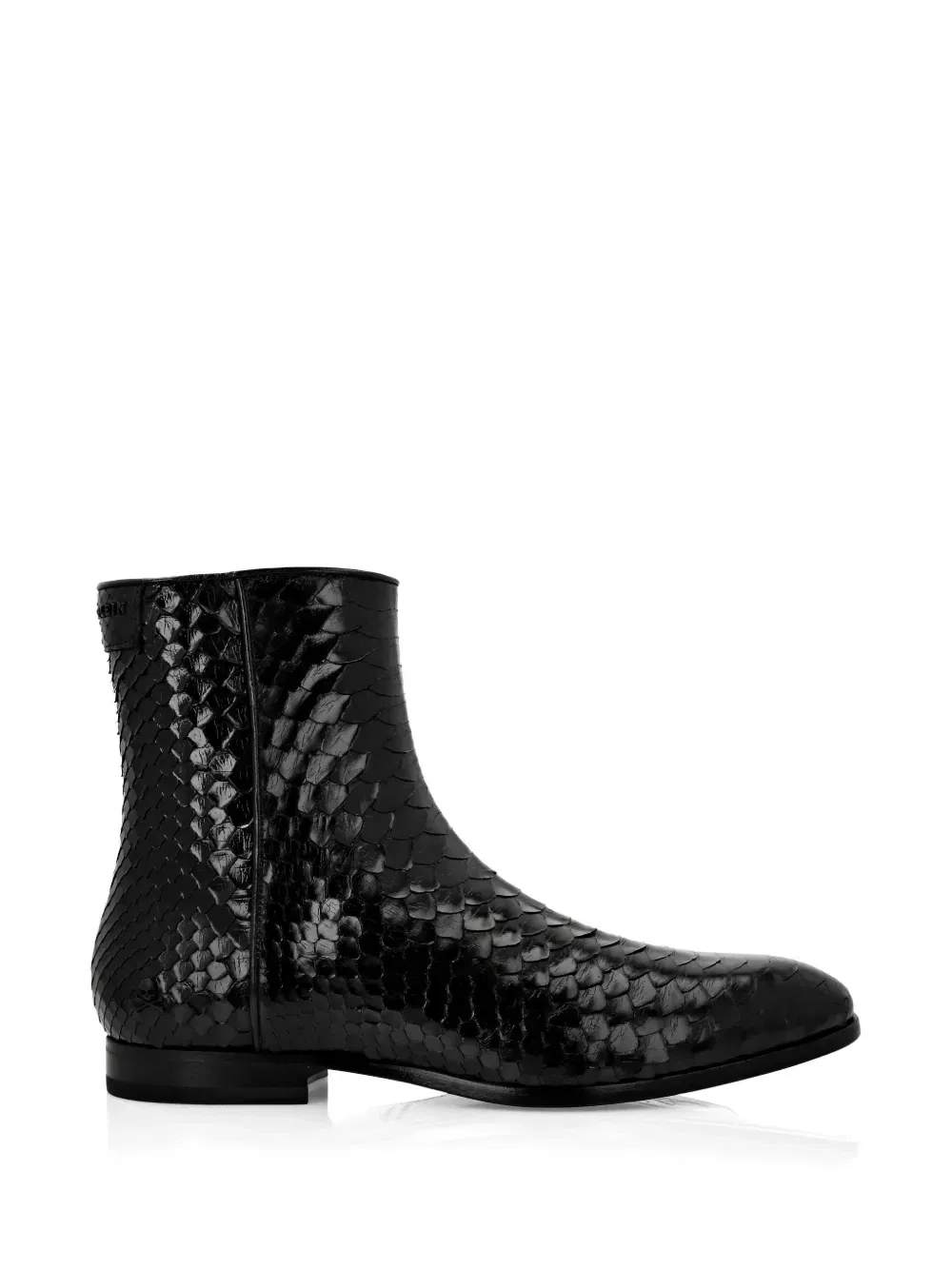 Ботильоны из кожи питона Philipp Plein, черный