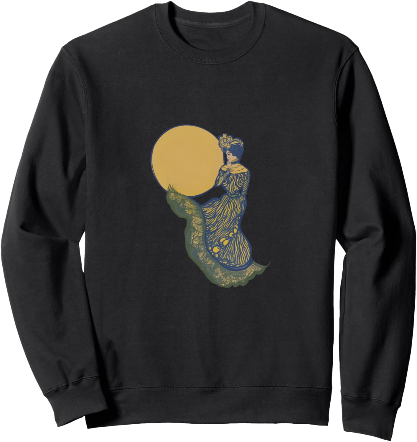 

Винтажная ретро-толстовка с изображением богини Луны Cat Snugg, черный