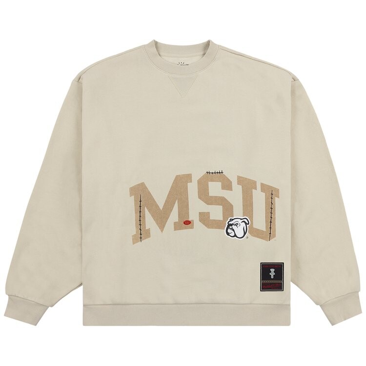 

Толстовка Cactus Jack By Travis Scott Cactus Jack by Travis Scott x Mitchell & Ness Mississippi State University Crewneck, бежевый