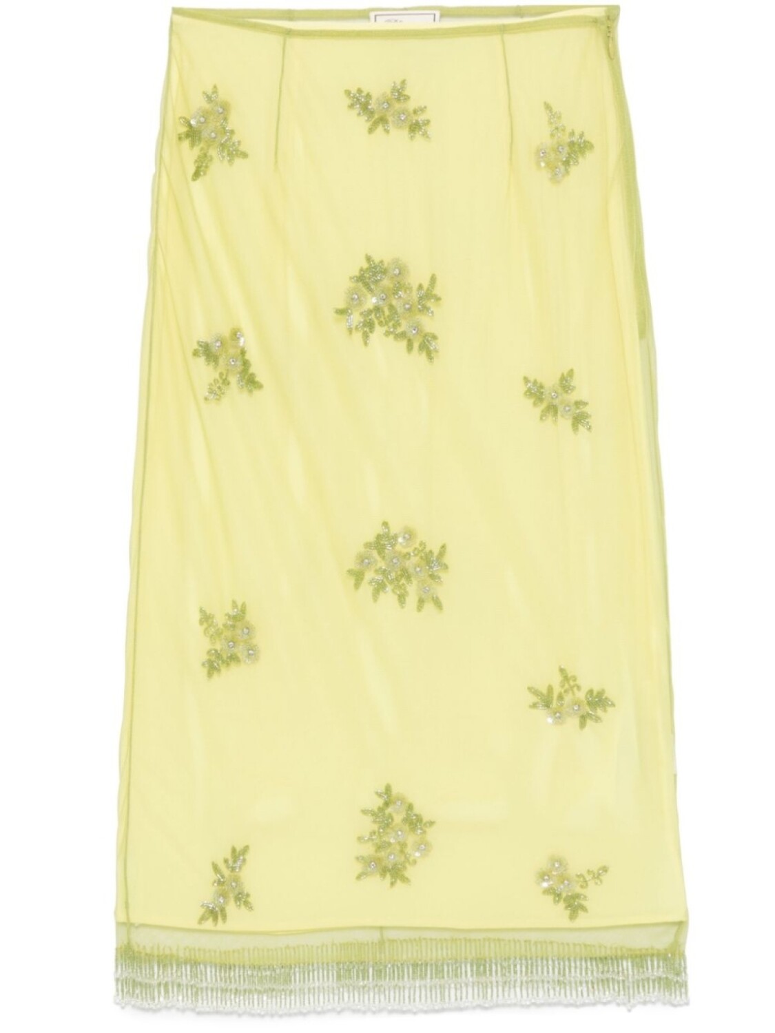 

Blumarine юбка миди с кисточками, зеленый