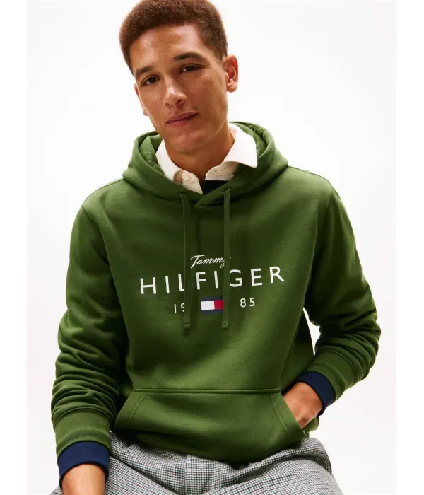 Толстовка regular fit Tommy Hilfiger, зеленый — фото 4