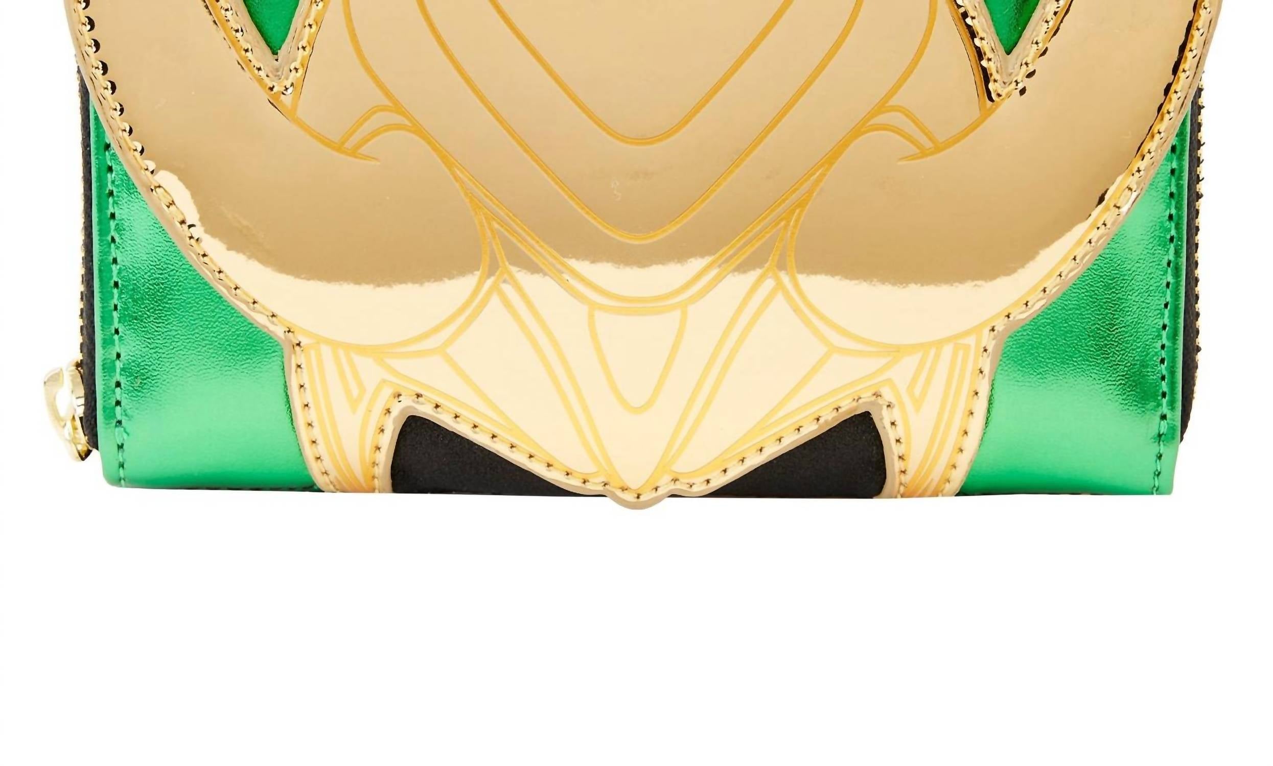 

Женский кошелек Marvel Shine Loki на молнии зеленого цвета Loungefly