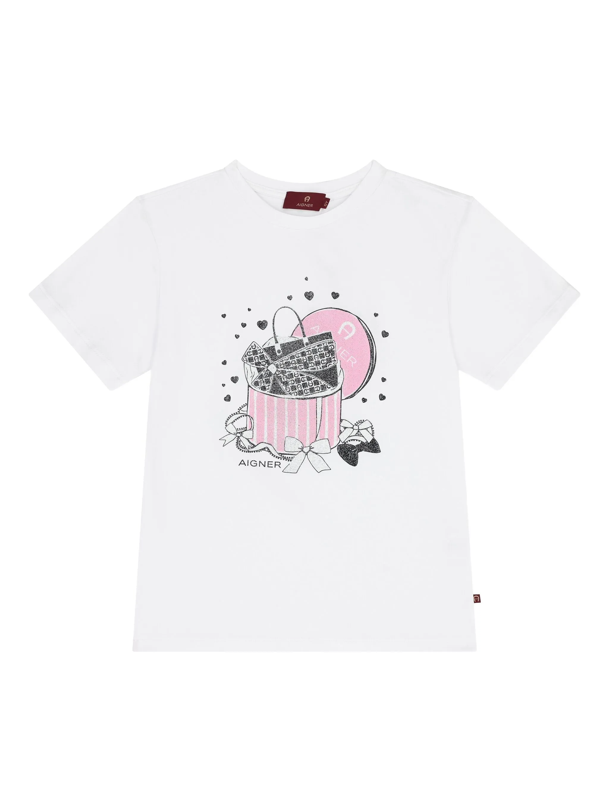 

Футболка с блестками Aigner Kids, белый