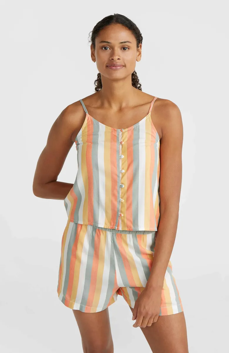 

Майка O'Neill "TIARE WOVEN TANK TOP", в полоску, оранжевый