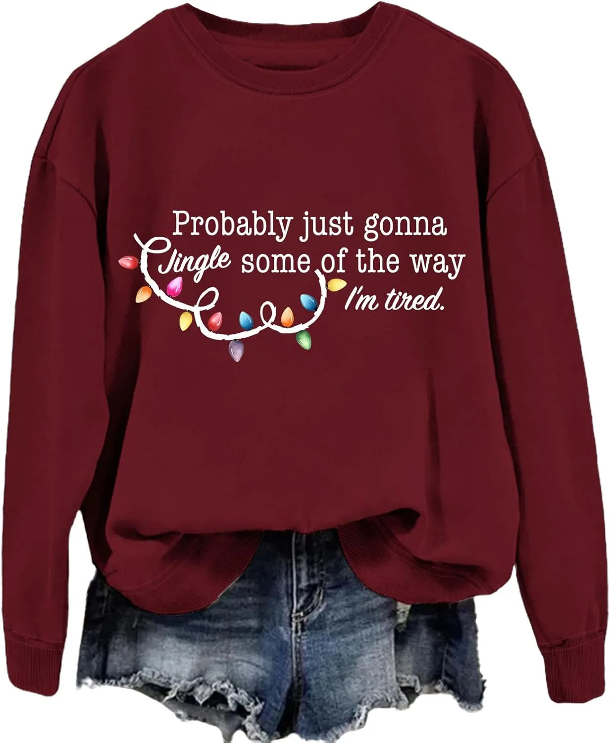 

Свитшот с принтом Probably Just Gonna Jingle Some Of The Way