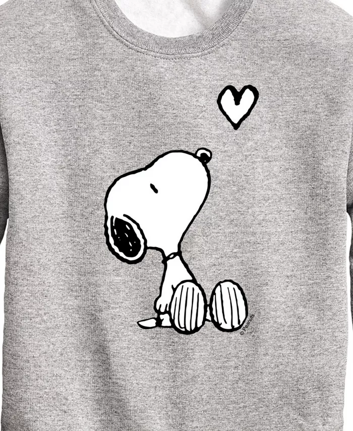Гибридный худи Big Boys с принтом Snoopy и сердцем Peanuts, серый — фото 3