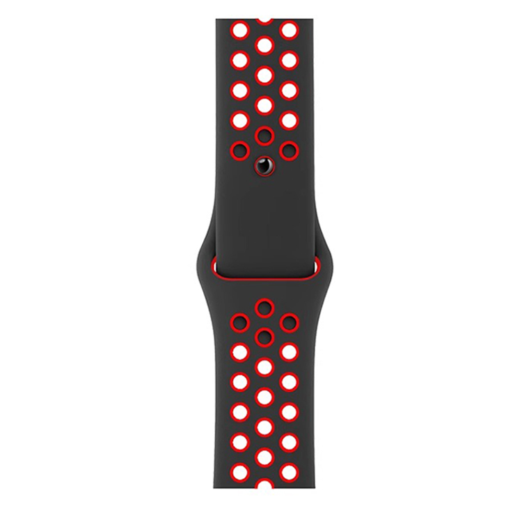 

Wepro Часы Strap Apple Compatibility Silicone Material 38/40/41/42/44/45/49mm, Black with red|Official website with the same breathable hole strap