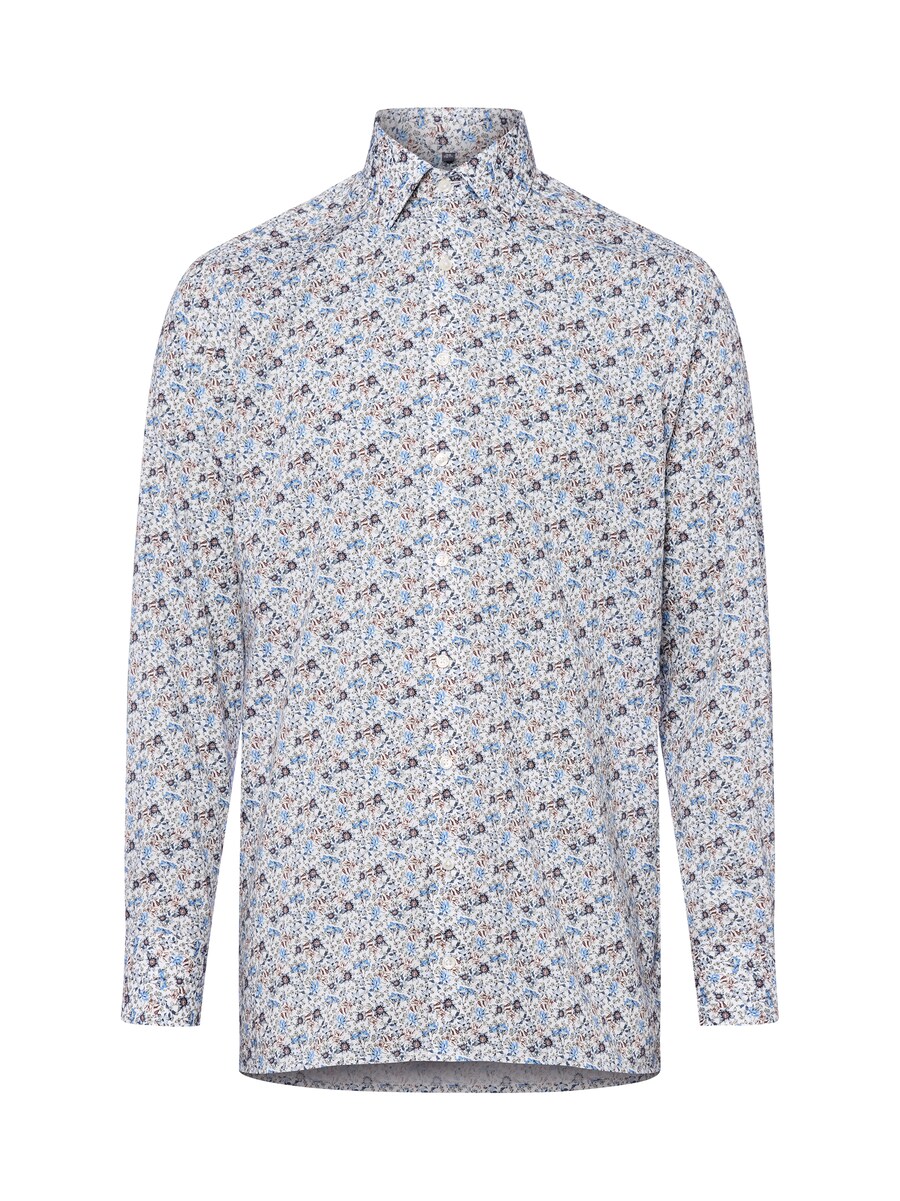 

Рубашка на пуговицах классического кроя OLYMP, синий/темно-синий/белый