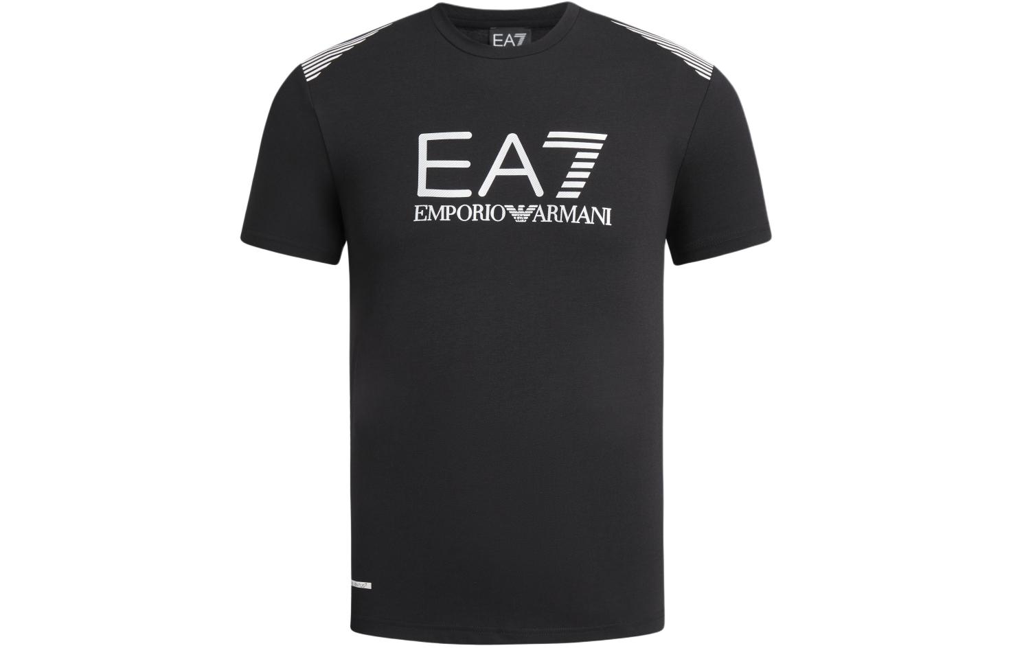 

Футболка мужская черная EA7 SS24 EMPORIO ARMANI