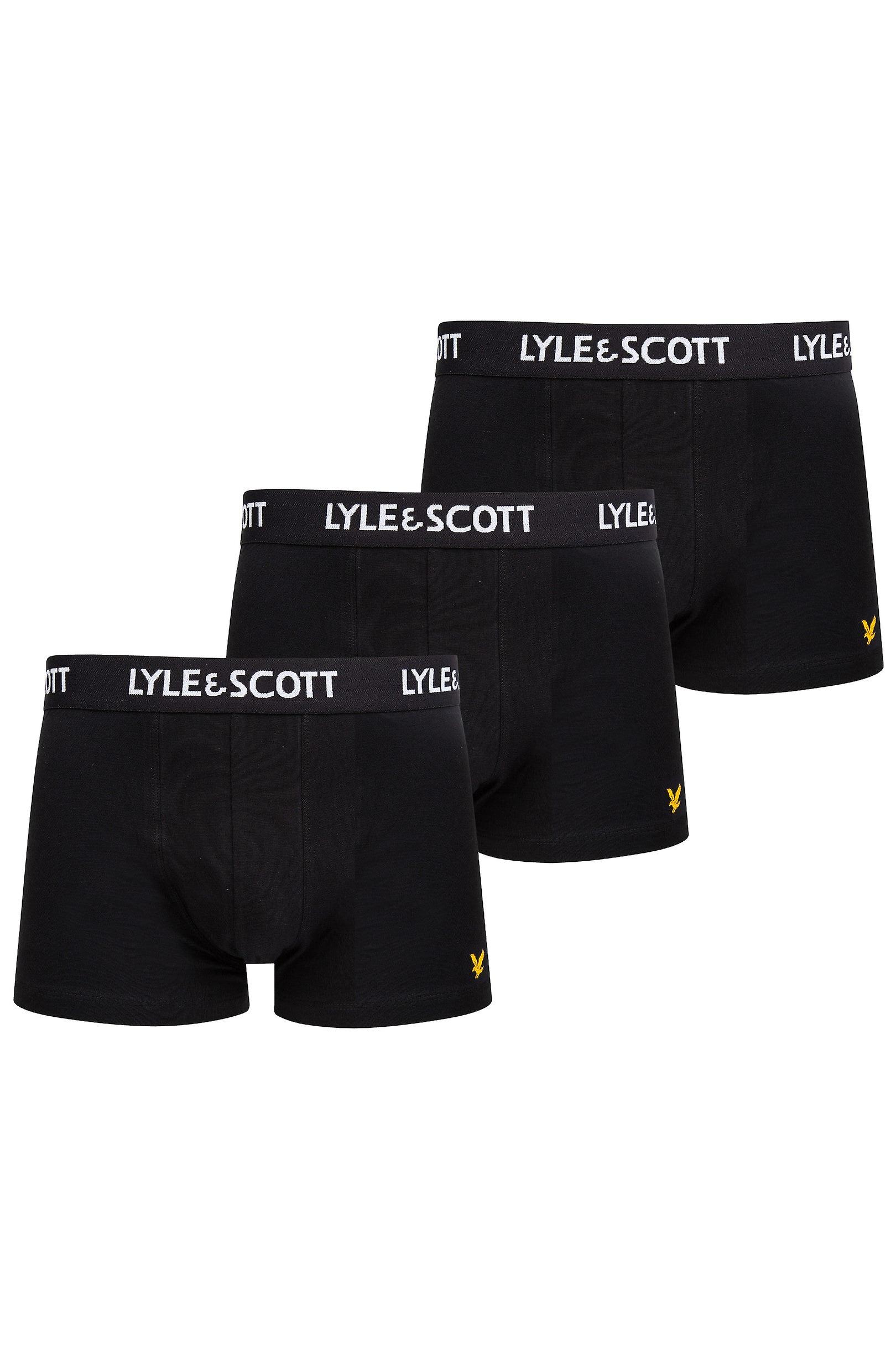 

Трусы мужские Lyle & Scott транки 3 шт, черный