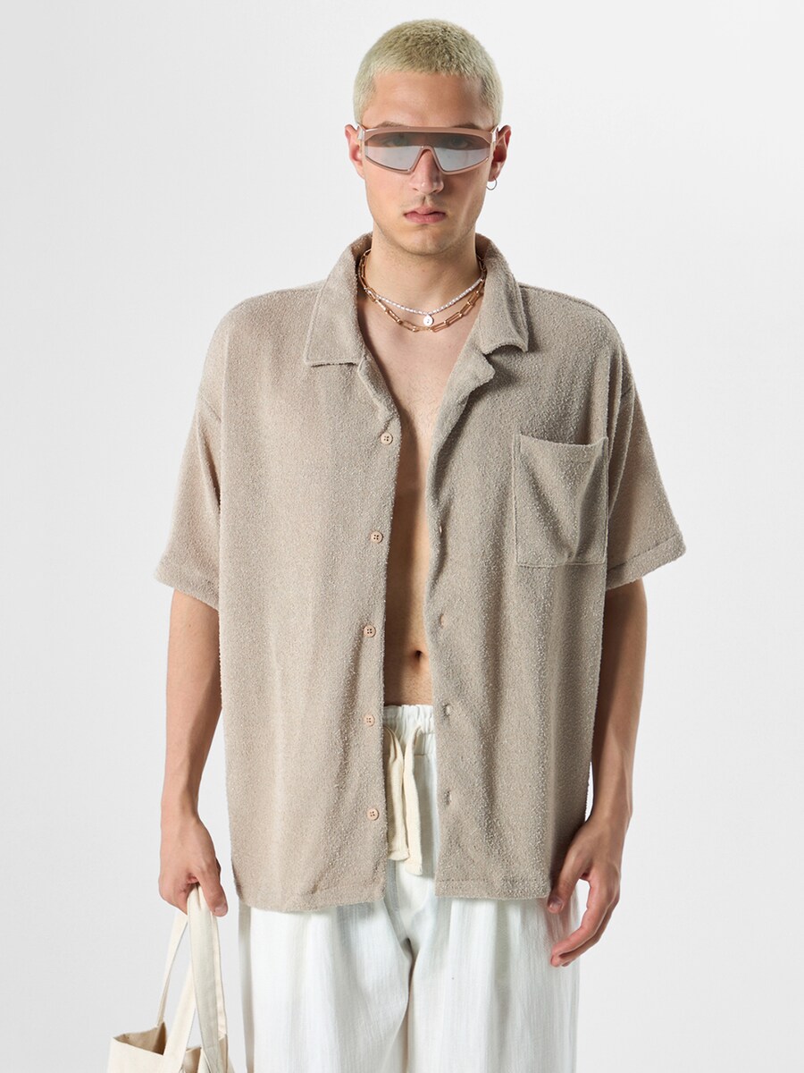 

Повседневная рубашка VAMOS CLO Comfort fit Button Up Shirt Maranta, бежевый