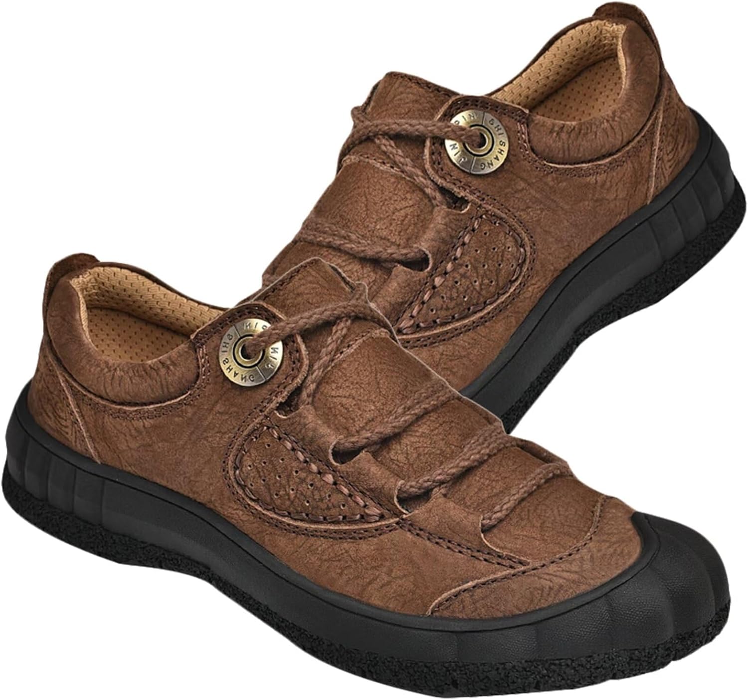 

Мужские кожаные туфли для улицы, повседневные прогулочные туфли, деловые кожаные туфли, удобные походные и треккинговые туфли Hnvavq, B