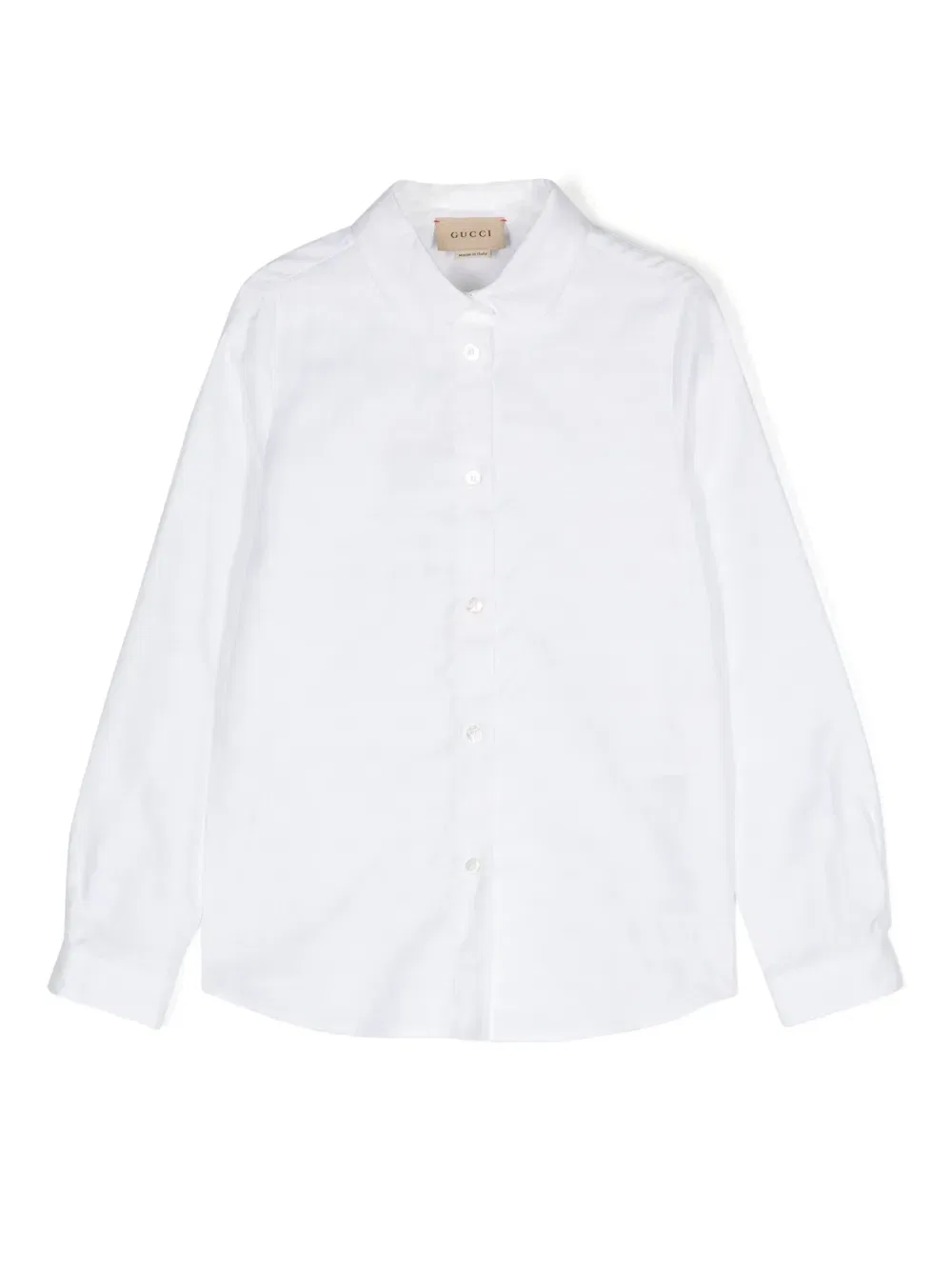 Хлопковая рубашка Gg Gucci Kids, белый