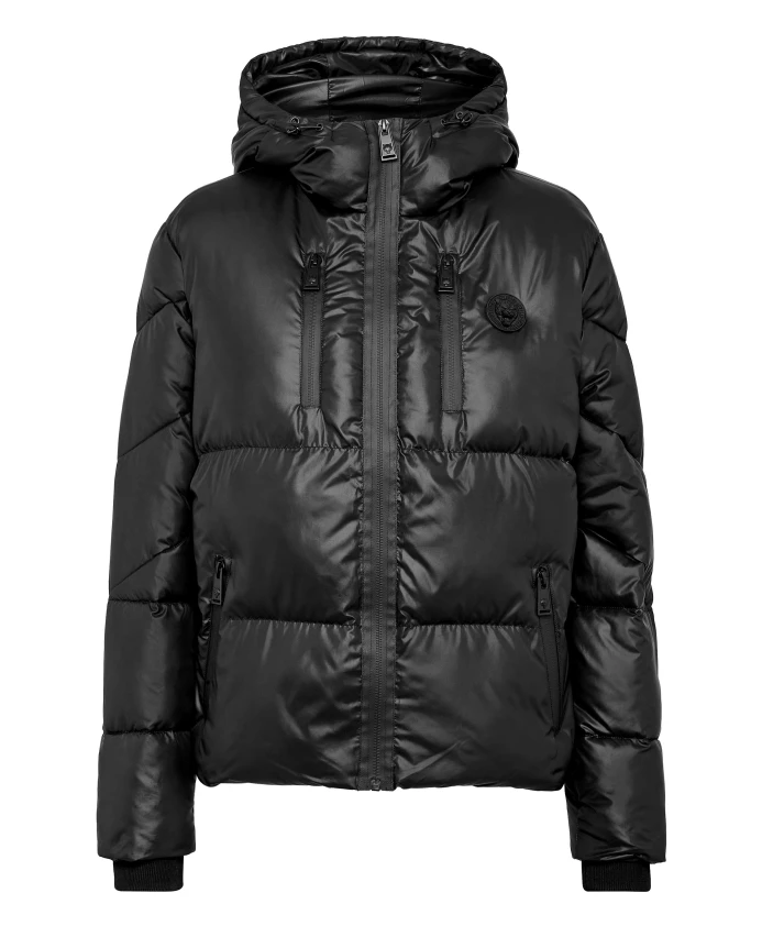 

Нейлоновая пуховая куртка Plein Sport, черный