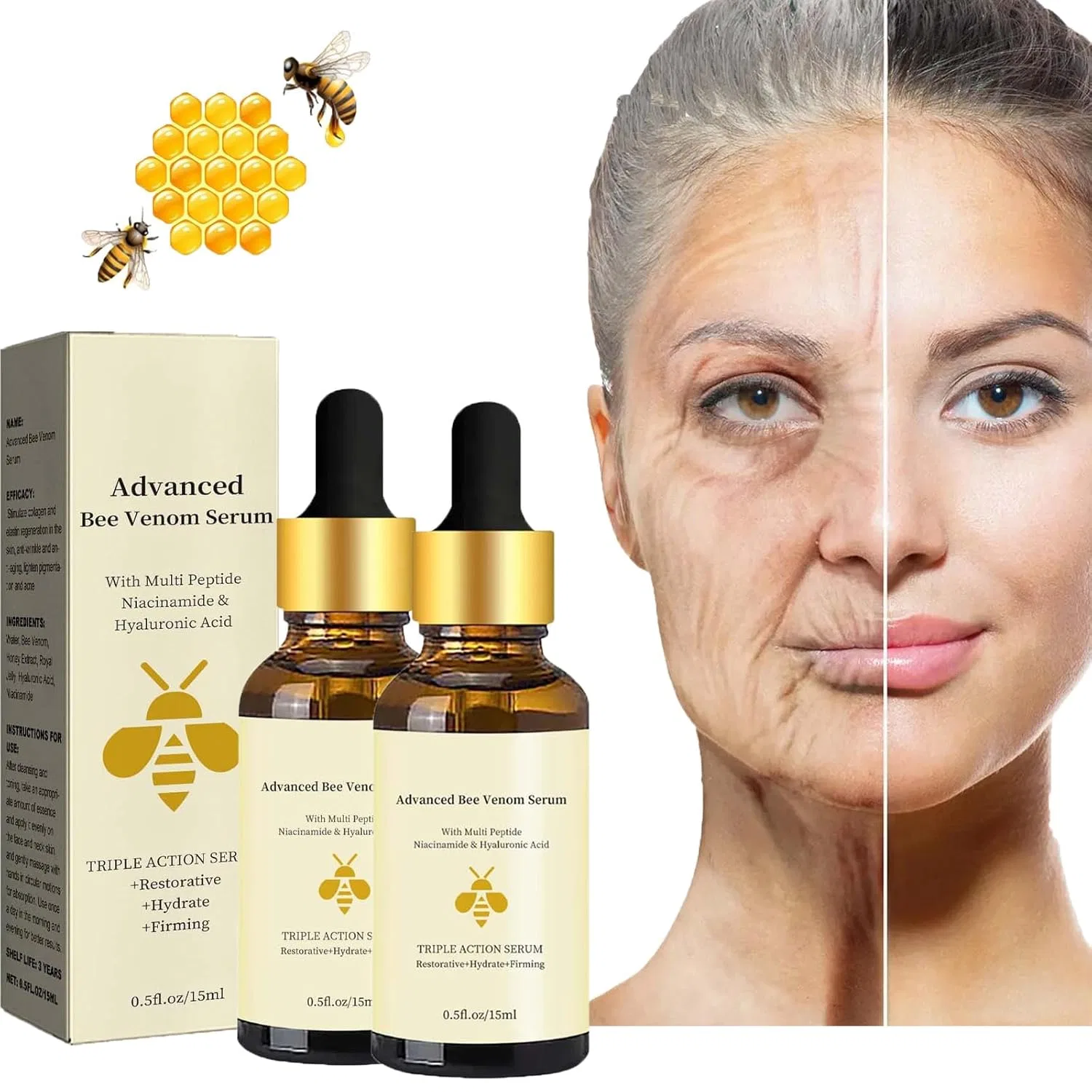 Эссенция — Flysmus Bee Venom с пчелиным ядом, ( .) Generic, 2Pcs, 15 мл
