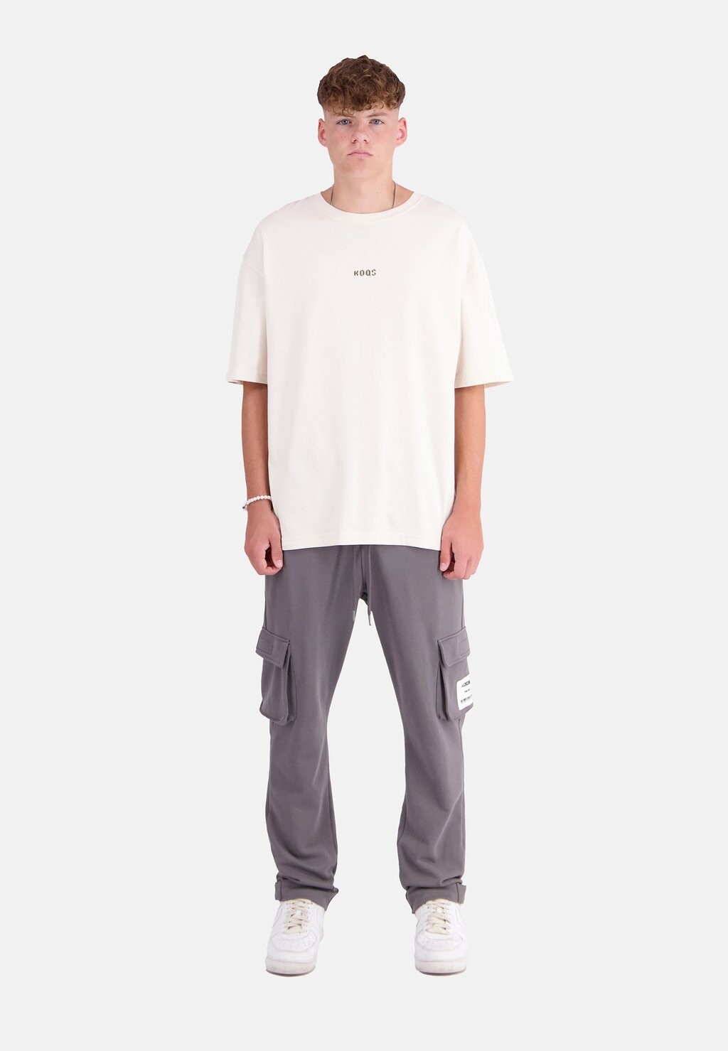 

Базовая футболка LOGO KOQS, бежевый