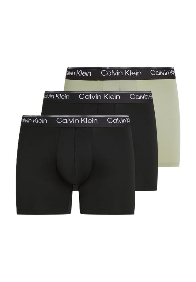 

Брюки микро-стрейч 3 пары пояс с логотипом Calvin Klein, черный