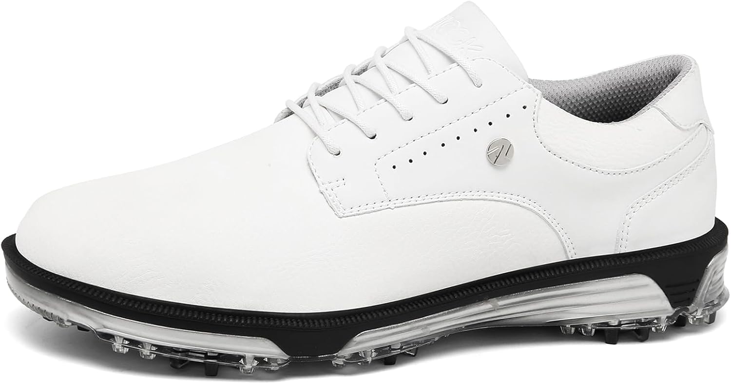 

Водонепроницаемые гольф-ботинки для мужчин большого размера с шипами, профессиональная уличная обувь для гольфа Vibliss, белый