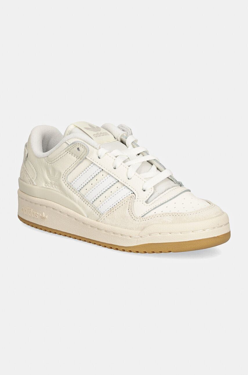 

Детские кожаные кроссовки adidas Originals FORUM LOW CL, бежевый