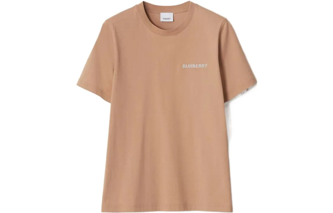 Футболка женская Burberry Umber, с круглым вырезом и прямым кроем, цвет Umber
