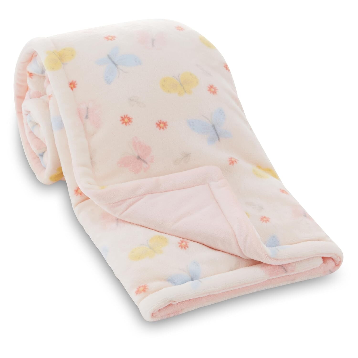 

2-слойное детское одеяло — мягкий флис с полифиллом для дополнительной пушистости — уютное и теплое детское одеяло для мальчиков и девочек, 30x40 дюймов — принты динозавра, бабочки, алфавита, слона, медведя Cudlie, Butterfly