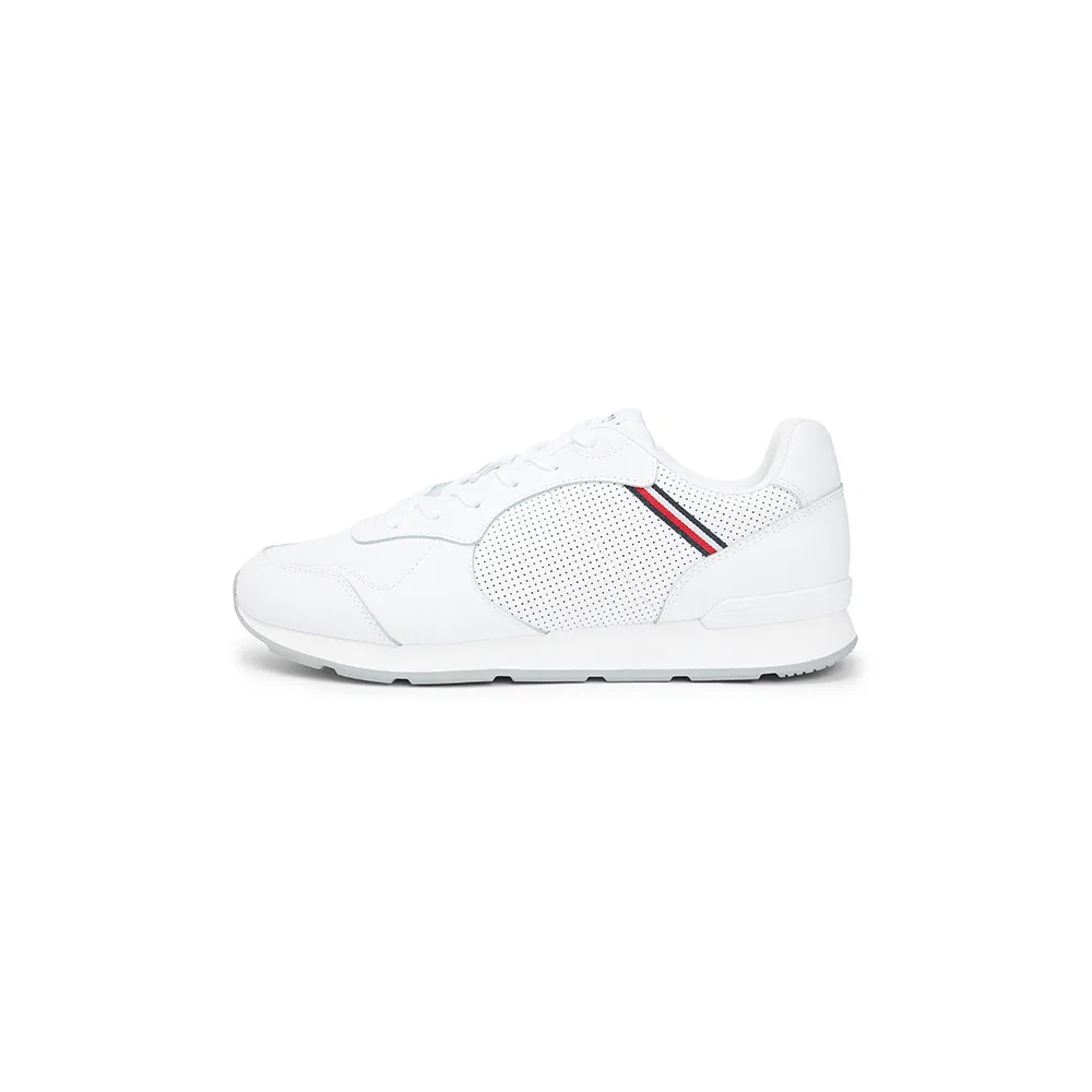 Мужские белые кожаные кроссовки Max Light Leather Runner от Tommy Hilfiger