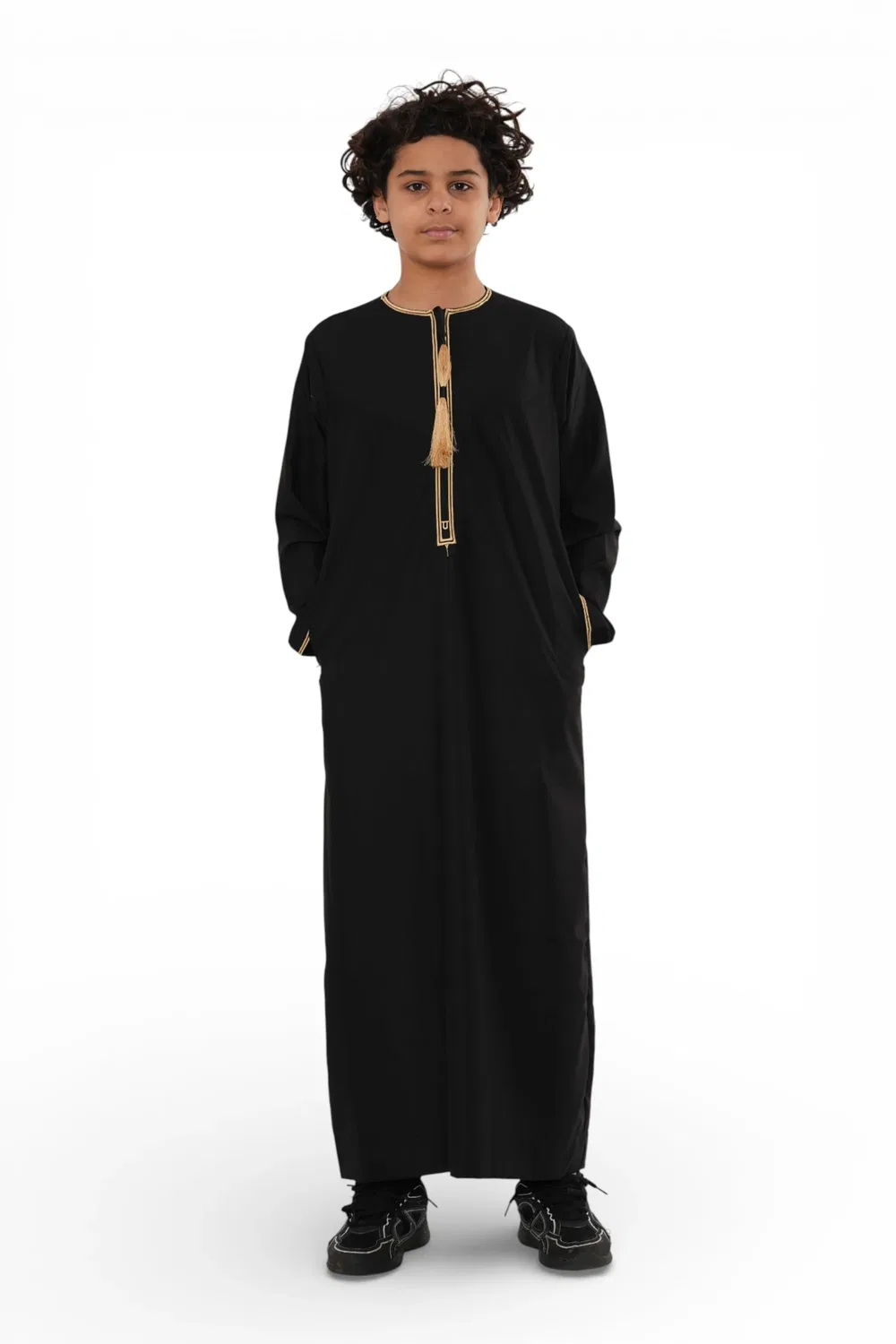 Arabic Thobes Детский черный марокканский халат Тобе для мальчиков на Рамадан, Эмиратский Ид Джубба - TT-003 — фото 2